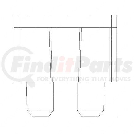 23-12538-020 by FREIGHTLINER - Electrical Fuse Cartridge - Yellow