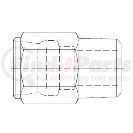 23-12158-010 by FREIGHTLINER - Pipe Fitting - Connector, Brass, 08 NT x 08 Male PT