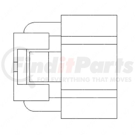 23-13144-402 by FREIGHTLINER - Multi-Purpose Wiring Terminal - Inline, Black, Plug, 4 Cavity Count