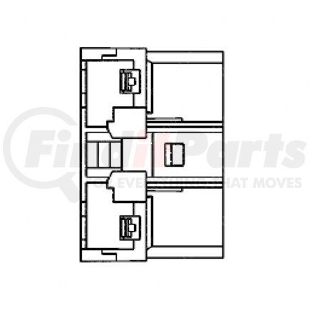 23-13147-000 by FREIGHTLINER - Multi-Purpose Wiring Terminal - ECU/Device, Female, Light Blue, Plug, 18 Cavity Count