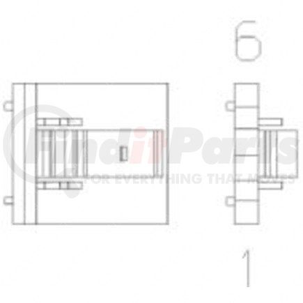 23-13151-601 by FREIGHTLINER - Multi-Purpose Wiring Terminal - Inline, Female, Black, Plug, 6 Cavity Count