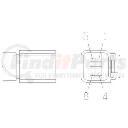 23-13151-802 by FREIGHTLINER - Multi-Purpose Wiring Terminal - ECU/Device, Female, Black, Plug, 8 Cavity Count