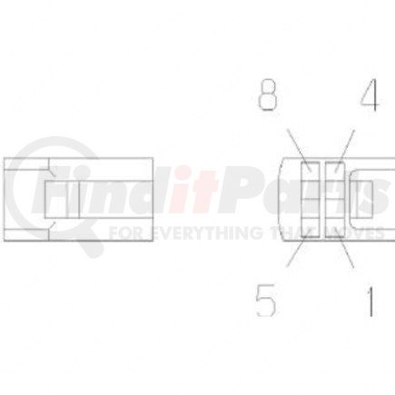 23-13150-802 by FREIGHTLINER - Multi-Purpose Wiring Terminal - Male, Natural, ECU/Device, 8 Cavity Count