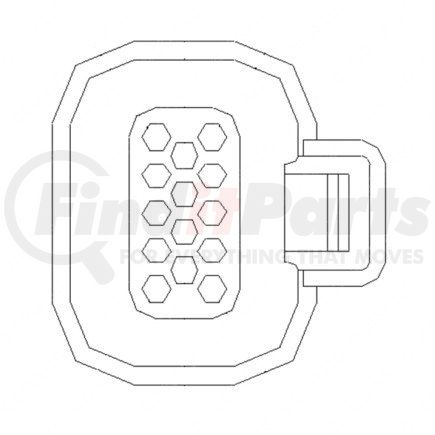 23-13151-018 by FREIGHTLINER - Multi-Purpose Wiring Terminal - Inline, Black, Plug, 14 Cavity Count