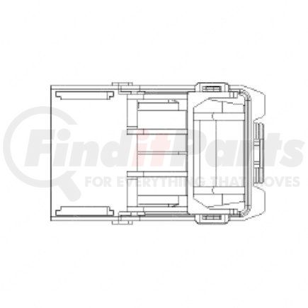 23-13151-046 by FREIGHTLINER - Multi-Purpose Wiring Terminal - ECU/Device, Female, Black, Plug, 47 Cavity Count