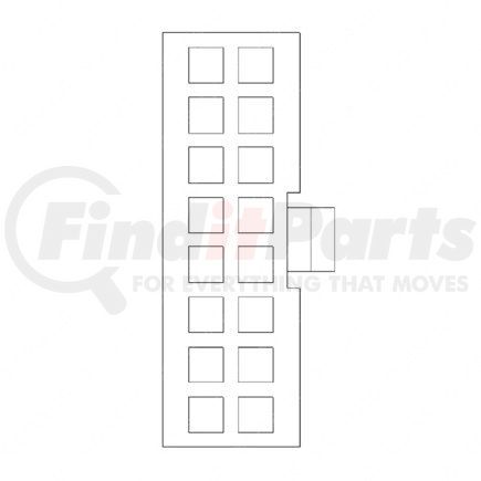 23-13153-046 by FREIGHTLINER - Multi-Purpose Wiring Terminal - Inline, Natural, Plug, 16 Cavity Count