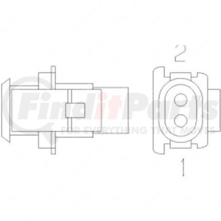 23-13153-421 by FREIGHTLINER - Multi-Purpose Wiring Terminal - ECU/Device, Female, Natural, Plug, 4 Cavity Count