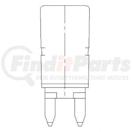 23-13125-125 by FREIGHTLINER - Circuit Breaker - 25 AMP, T1, Mini, 14V, Natural