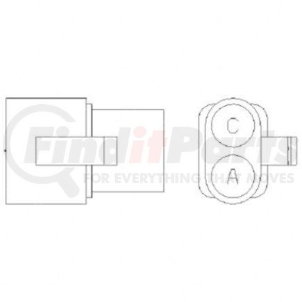 23-13141-213 by FREIGHTLINER - Multi-Purpose Wiring Terminal - ECU/Device, Female, Black, Plug, 2 Cavity Count