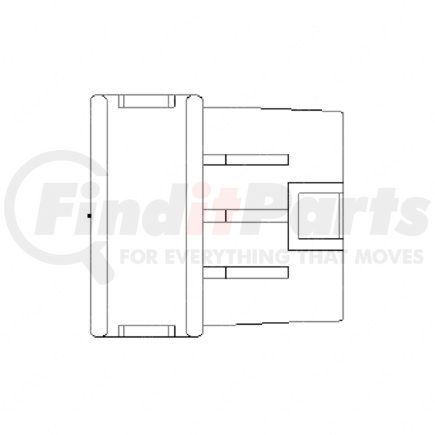 23-13141-301 by FREIGHTLINER - Multi-Purpose Wiring Terminal - Inline, Female, Black, Plug, 3 Cavity Count