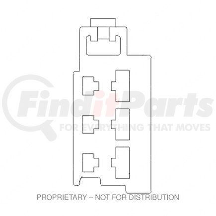 23-13141-611 by FREIGHTLINER - Multi-Purpose Wiring Terminal - ECU/Device, Natural, Plug, 6 Cavity Count