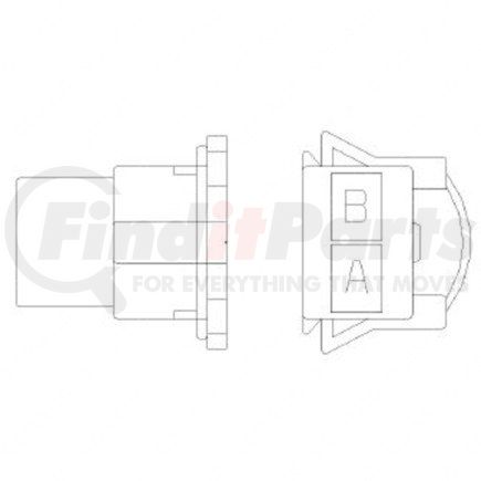 23-13142-209 by FREIGHTLINER - Multi-Purpose Wiring Terminal - ECU/Device, Female, Black, Plug, 2 Cavity Count