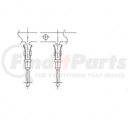 23-13210-531 by FREIGHTLINER - Multi-Purpose Wiring Terminal - Male, 16-14 ga.