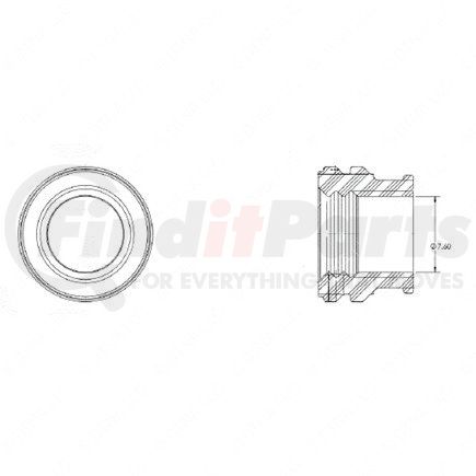 23-13217-065 by FREIGHTLINER - Harness Connector Seal - Silicone Plastic/Silicone, Gray