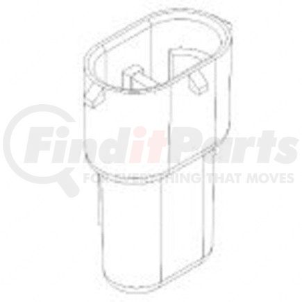 23-13302-806 by FREIGHTLINER - Multi-Purpose Wiring Terminal - Male, Black, 2 Cavity Count