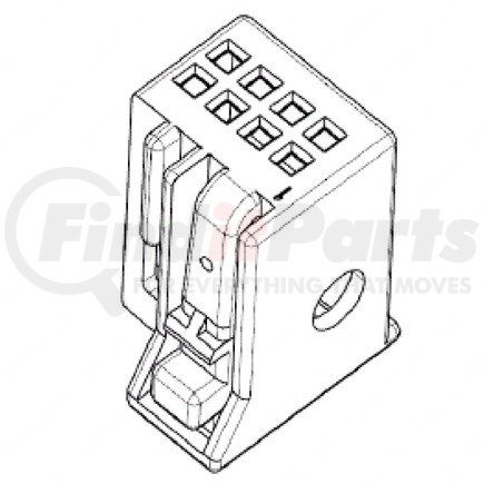 23-13304-327 by FREIGHTLINER - Multi-Purpose Wiring Terminal - Black, 8 Cavity Count