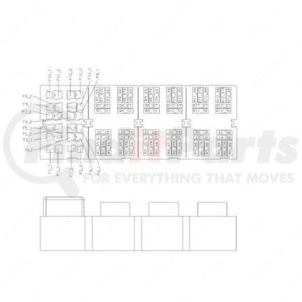 23-13305-016 by FREIGHTLINER - Multi-Purpose Wiring Terminal - PDM Block, Female, Black, Plug, 84 Cavity Count