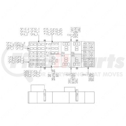 23-13305-026 by FREIGHTLINER - Multi-Purpose Wiring Terminal - PDM Block, Female, Black, Plug, 79 Cavity Count