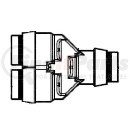 23-14401-007 by FREIGHTLINER - Pipe Fitting - Y-Connector Union, 1/2 x 1/4 + 1/2 Push-To-Connect