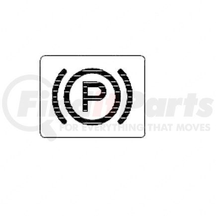 24-00585-004 by FREIGHTLINER - Parking Brake Indicator Light - Polycarbonate, Red