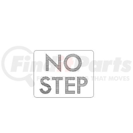 24-00585-032 by FREIGHTLINER - No Step Label - Polycarbonate, Amber