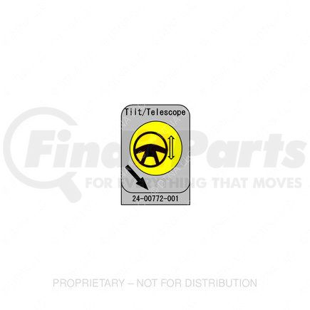 24-00772-001 by FREIGHTLINER - Miscellaneous Label - Decal, Tilt/Telescope, C, Bus