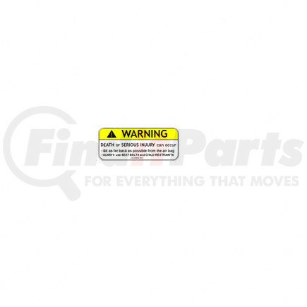 24-00956-001 by FREIGHTLINER - Caution Label - 109 mm x 48 mm
