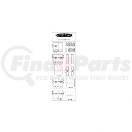 24-01099-001 by FREIGHTLINER - Chassis Wiring Harness - Chassis, Multi-Purpose, Label Electric Center