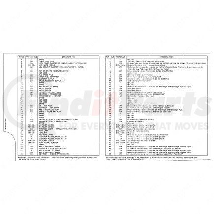 24-01162-000 by FREIGHTLINER - Miscellaneous Label - Junction Panel Box