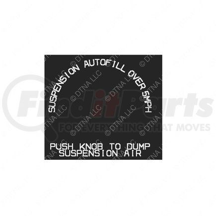 24-01306-001 by FREIGHTLINER - Miscellaneous Label - Suspension Autofill Overide