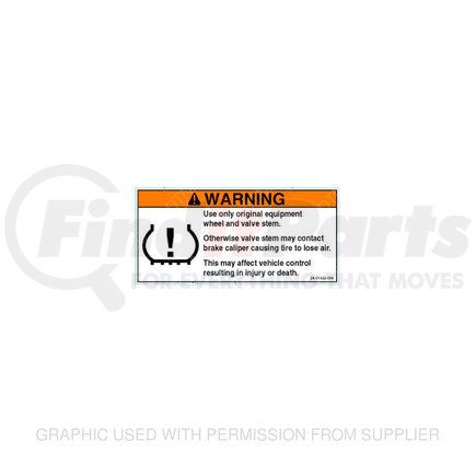 24-01422-000 by FREIGHTLINER - Caution Label - Vinyl with Clear Polyester, 152 mm x 72 mm