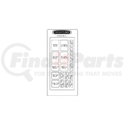 24-01524-000 by FREIGHTLINER - Miscellaneous Label - Electric Control Cab