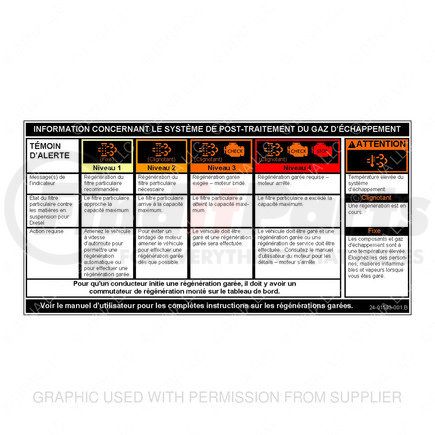 24-01583-001 by FREIGHTLINER - Caution Label - Polycarbonate, 203.2 mm x 101.6 mm