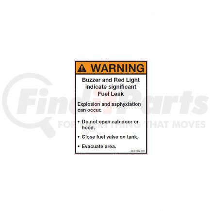 24-01652-001 by FREIGHTLINER - Caution Label - Vinyl, 88.9 mm x 69.85 mm