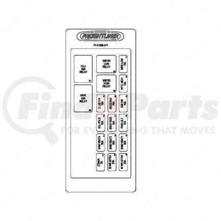 24-01685-014 by FREIGHTLINER - Miscellaneous Label - Electric PDM1, Fw, EB2