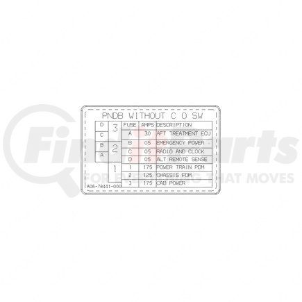 24-01715-000 by FREIGHTLINER - Miscellaneous Label - Powernet Distribution Box, With Cut Off