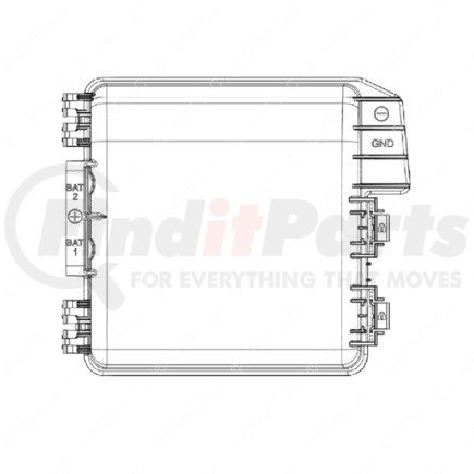 66-22194-000 by FREIGHTLINER - Chassis Power Distribution Module Cover - 260.13 mm x 222.35 mm
