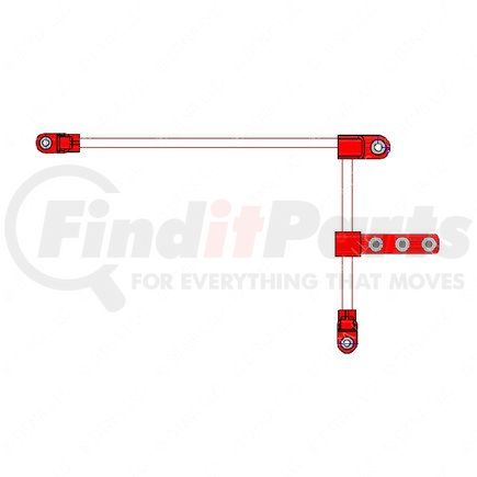 66-04096-001 by FREIGHTLINER - Jumper Wiring Harness - Red, 2/0 ga.