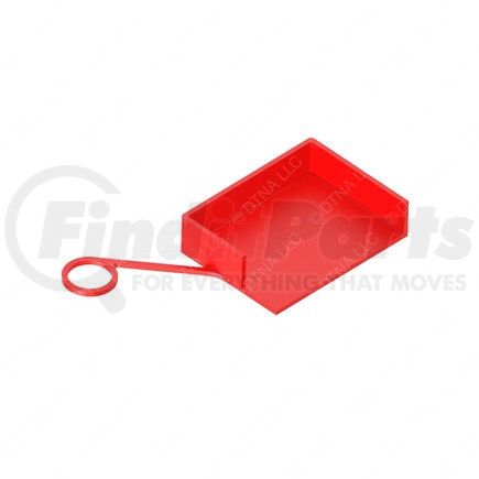 66-04934-000 by FREIGHTLINER - Fuse Panel Cover - Polyvinyl Chloride, Red, 174.18 mm x 25.4 mm, 3.2 mm THK
