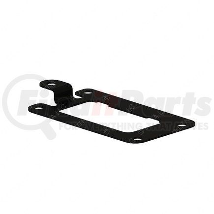 66-04942-000 by FREIGHTLINER - Bulkhead Pass-Thru Bracket - Steel, Black, 0.07 in. THK