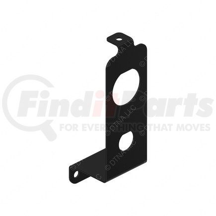 66-08645-000 by FREIGHTLINER - Diagnostic Connector Mounting Plate - Steel, Black, 0.06 in. THK