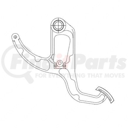 A02-12486-003 by FREIGHTLINER - Clutch Pedal - Aluminum