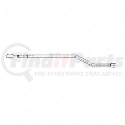 A02-13204-000 by FREIGHTLINER - Clutch Push Rod - Clutch Pedal to Intermediate LeverSteel, 3/8-24 UNF in. Thread Size