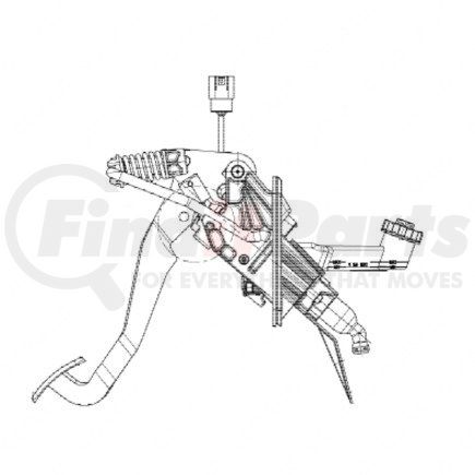 A02-14041-000 by FREIGHTLINER - Clutch Pedal - Aluminum