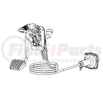 A02-14082-002 by FREIGHTLINER - Clutch Pedal - 2400 mm Hose Length