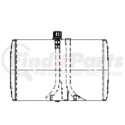 A03-20841-151 by FREIGHTLINER - Engine Oil Tank - Aluminum, 3.17 mm THK