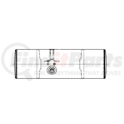 A03-26204-141 by FREIGHTLINER - Fuel Tank - Aluminum, 22.88 in., RH, 80 gal, Plain, without Electrical Flow Gauge Hole