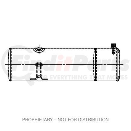 A03-28626-231 by FREIGHTLINER - Fuel Tank - Aluminum, 22.88 in., RH, 70 gal, Polished