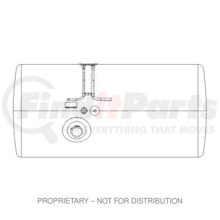 A03-28838-150 by FREIGHTLINER - Fuel Tank - Aluminum, 25 in., LH, 80 gal, Plain