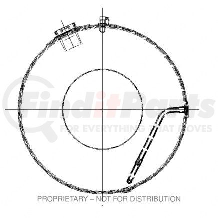 A03-28863-161 by FREIGHTLINER - Fuel Tank - Aluminum, 25 in., RH, 150 gal, Plain, without Exhaust Fuel Gauge Hole